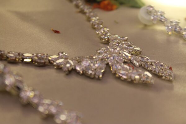 Silver Butterfly Necklace Set