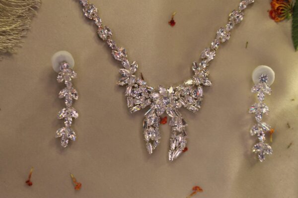 Silver Butterfly Necklace Set